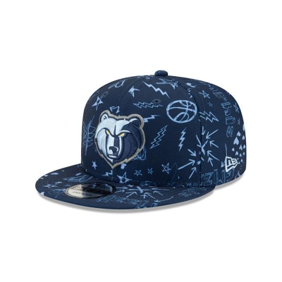 Sapca New Era Memphis Grizzlies NBA Doodle 9FIFTY Snapback - Albastri